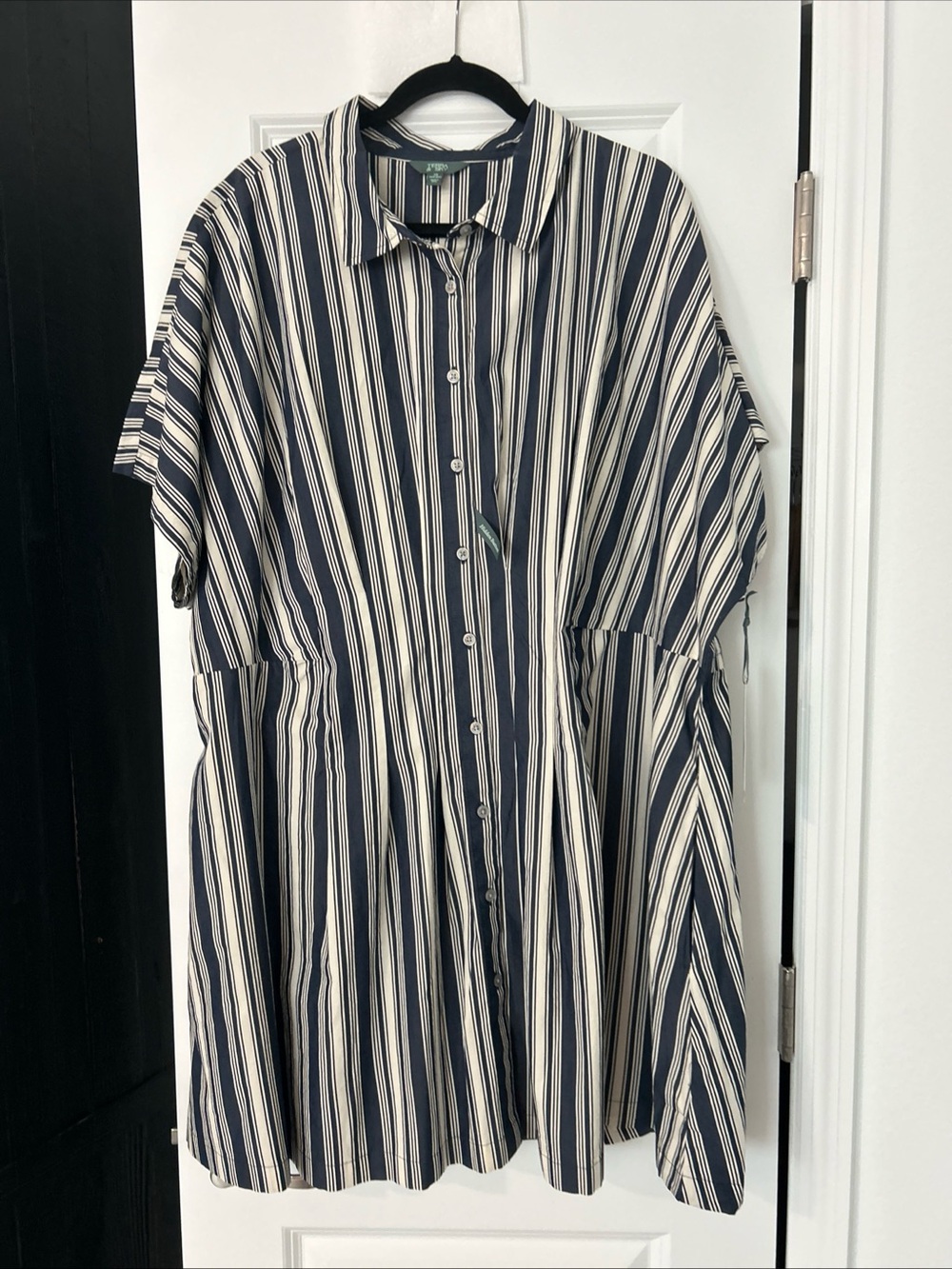 Terra & Sky Women's Plus Mini Fit And Flare Shirt Dress, Size 3x NWT